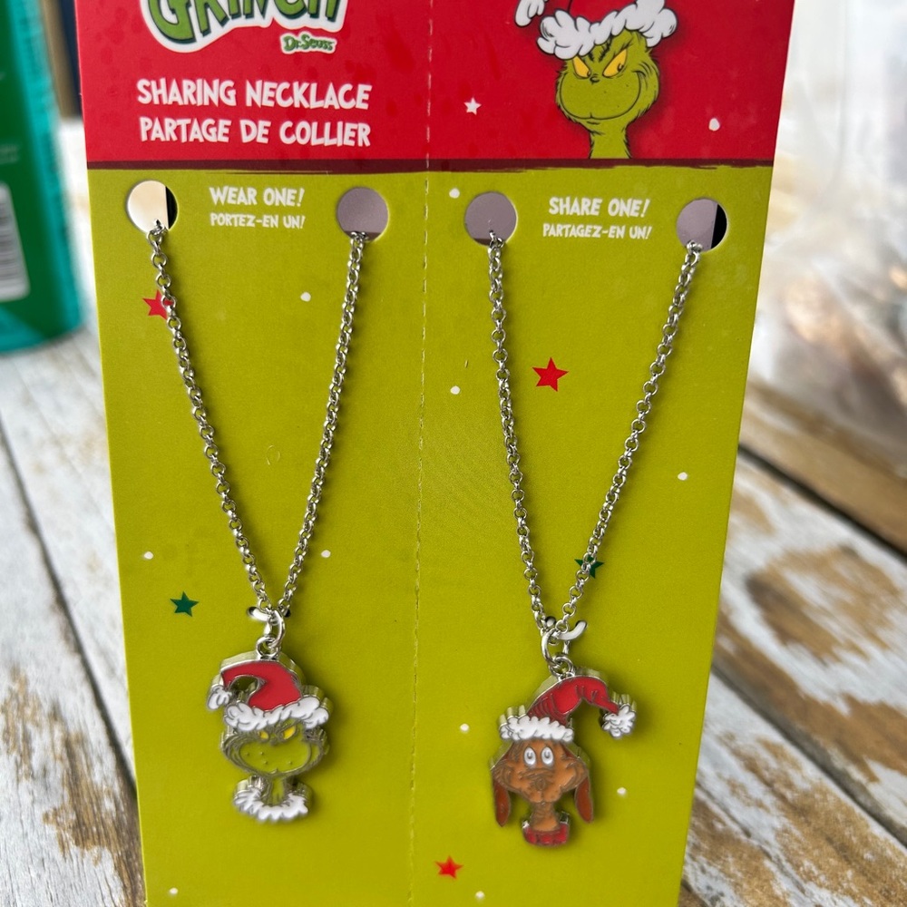 Dr. Suess Grinch and Max one for you one for me necklaces BFF Necklaces
